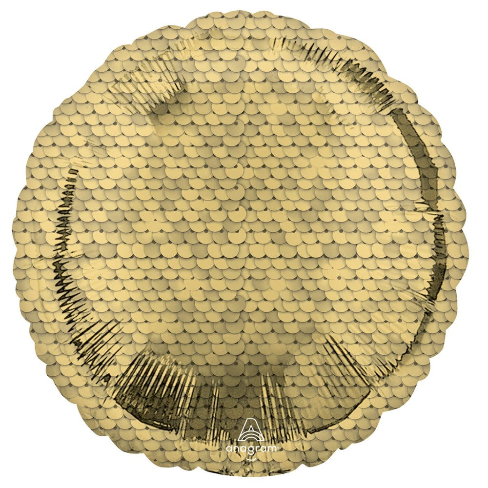 Zelta krāsā, zelta fliteru raksta folijas balons 43 cm
