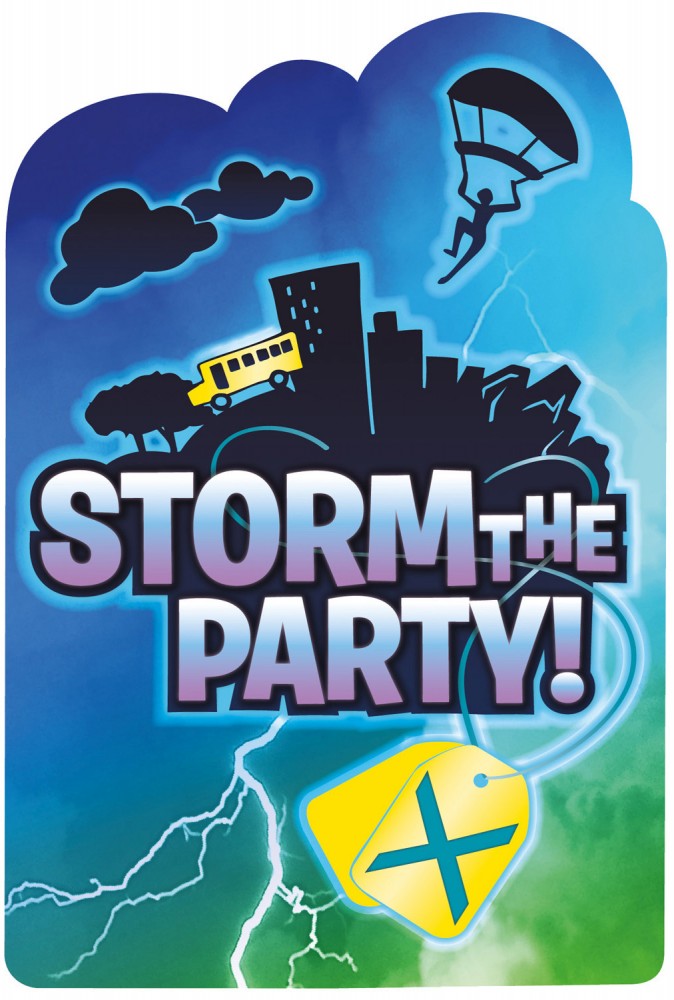 Battle Royal Storm ballītes ielūgumu komplekts (8 gab.)