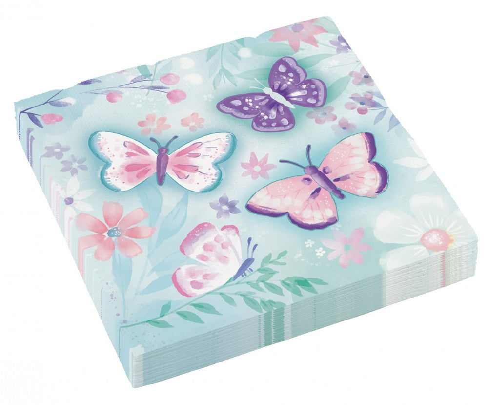 "Butterfly Flutter" salvešu komplekts, 16 gab., 33x33 cm