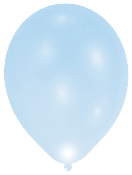 Zilas krāsas apgaismojoši LED baloni, 5 gab., 11 collas (27,5 cm)