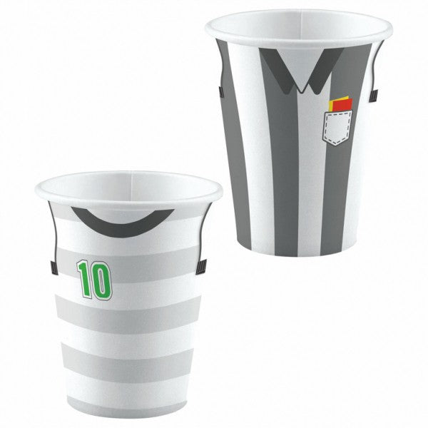 Futbola "Kicker Party" papīra krūzītes 8 gab. 250 ml