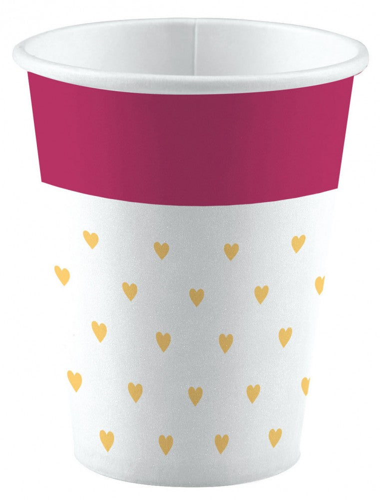 Love Everyday papīra krūzītes 8 gab. 250 ml