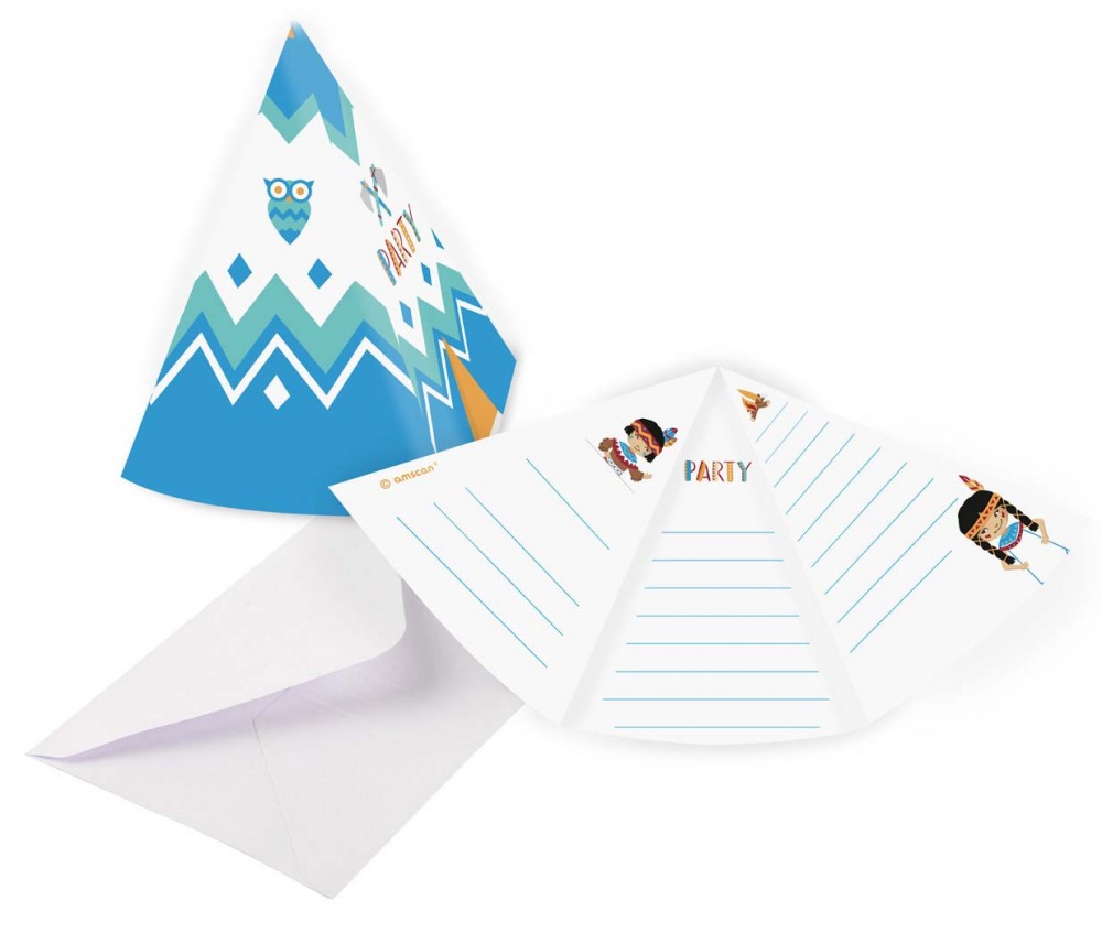 Tepee un Tomahawk Tepee un Tomahawk 8 daļu ielūgums