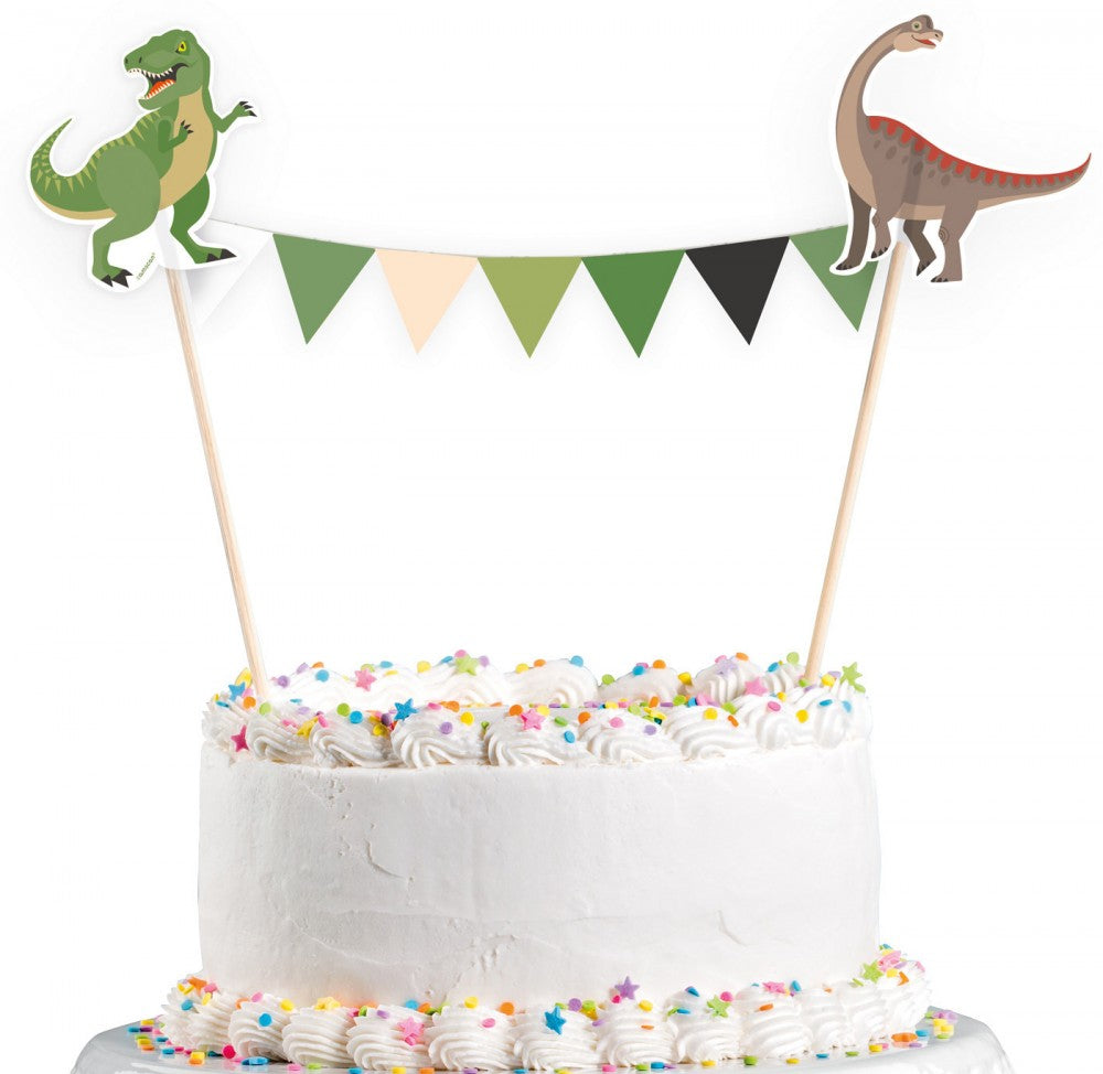 Dinozaurs Priecīgs kūkas karodziņš