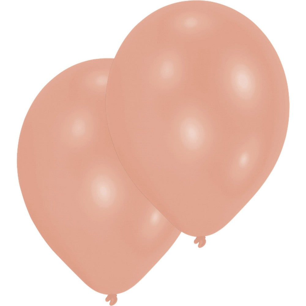 Krāsainie pērļu baloni, rožzeltainā krāsā, rozā krāsā, 10 gab., 11 collas (27,5 cm)