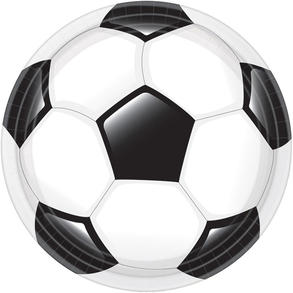 Futbola vārtu papīra šķīvji 8 gab. 23 cm