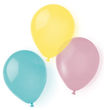 Krāsainie pasteļtoņu baloni, 8 gabali, 10 collas (25,4 cm)