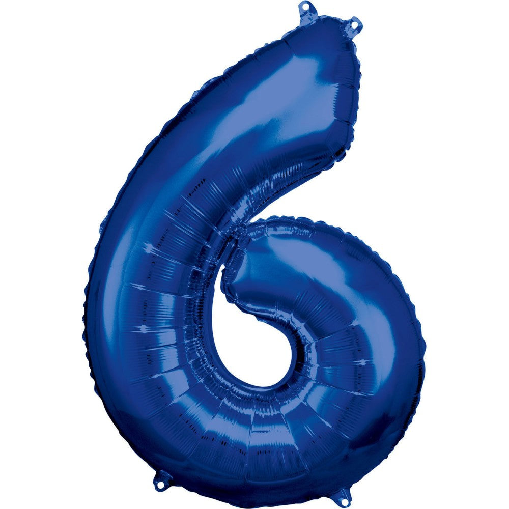 Milzu zils folijas balons "Cipari" ar cipariem, 88*55 cm