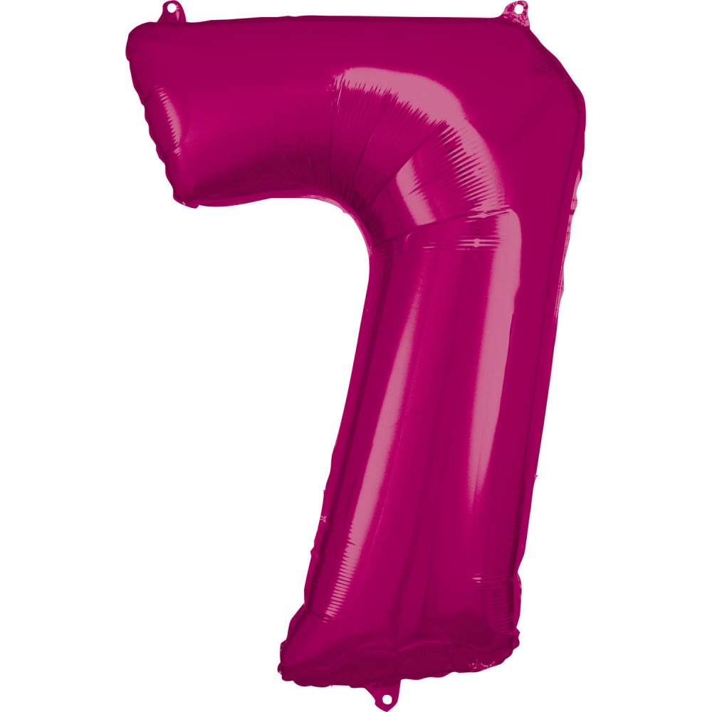 Milzīgs folijas balons "Cipari" ar rozā cipariem, 7, 88*58 cm