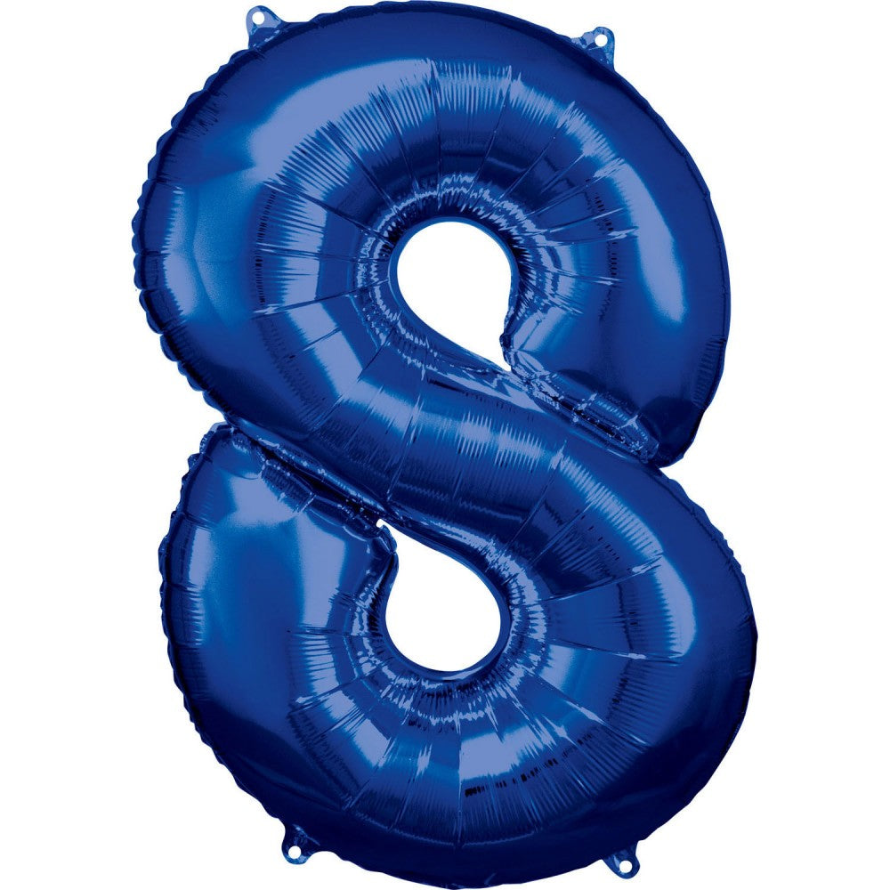 Milzu zils folijas balons "Cipari" 8, 83*53 cm