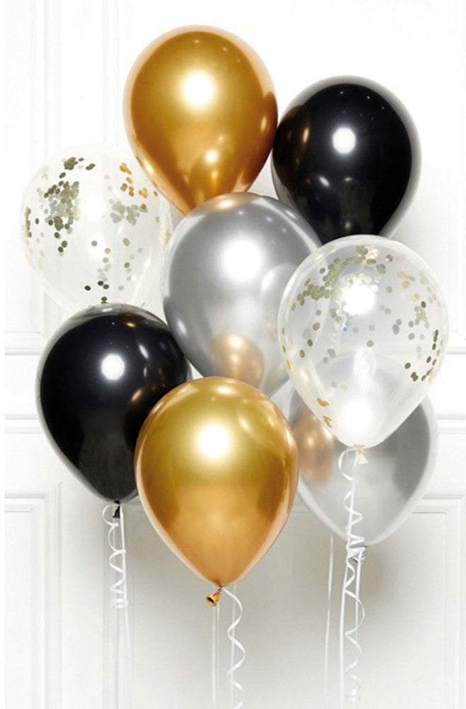 Krāsainu dzimšanas dienas balonu komplekts, 8 gab., 11 collas (27,5 cm)