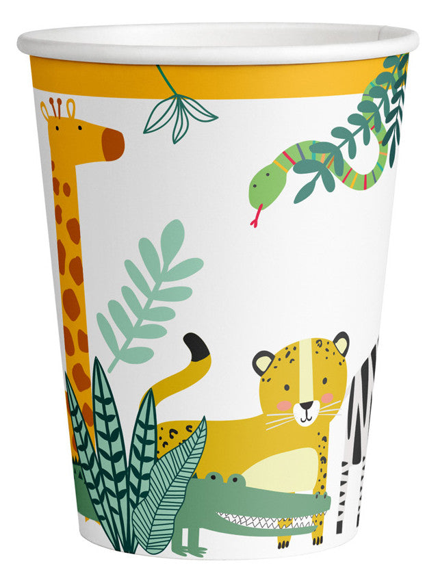 Animals Get Wild Wilderness papīra krūzītes 8 gab. 250 ml