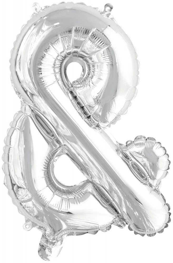 Folijas balons "Cipari Sudrabs", "Sudrabs" un "Burti", 46 cm