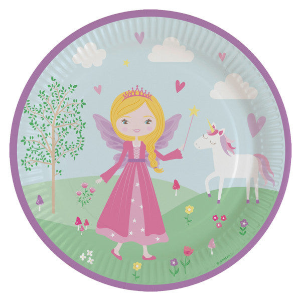 Princeses burvestības papīra šķīvji 8 gab. 23 cm