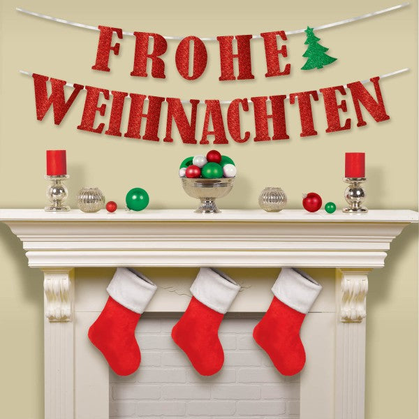 Ziemassvētku Frohe Weihnachten papīra zīme 365 cm