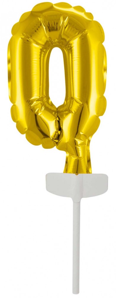 Zelta krāsas folijas balons kūkai, 13 cm