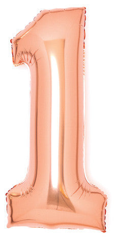 Folijas balons "Cipars 1", 66 cm, zelta krāsā