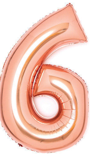 Folijas balons "Cipars 6", 66 cm, zelta krāsā