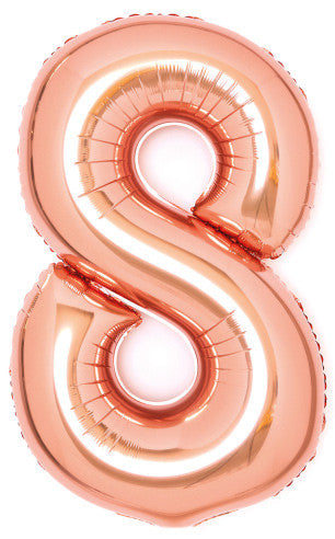 Folijas balons "Cipars 8", 66 cm, zelta krāsā