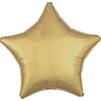 Folijas balons "Zvaigžņu zvaigzne", 43 cm, baltā zelta krāsā
