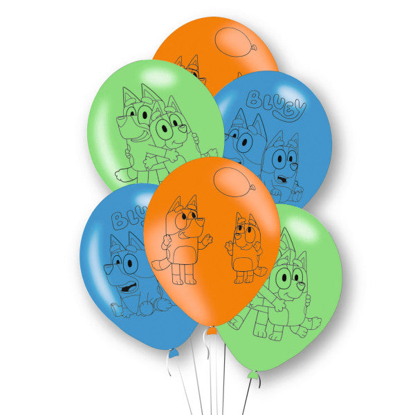 Bluey Joke balons, 6 daļu komplekts 11 collas (27,5 cm)