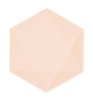 Colour Vert Decor Peach sešstūra šķīvju komplekts, 6 gab., 15,8 cm