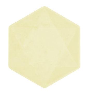 Colour Vert Decor dzeltens sešstūrainu plakano šķīvju komplekts, 6 gab., 15,8 cm