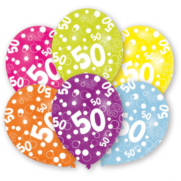 Daudz laimes dzimšanas dienā krāsaini baloni "Daudz laimes dzimšanas dienā" 50 gab., 11 collas (27,5 cm)
