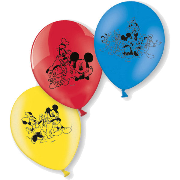 Disney Mikija jautrības balonu komplekts, 6 gabali, 9 collas (22,8 cm)