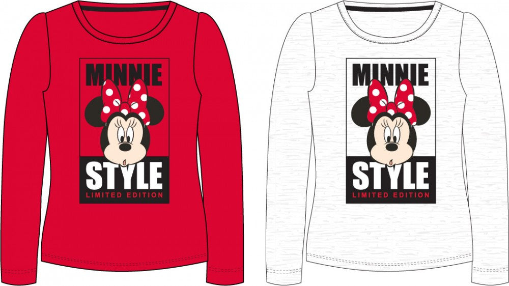 Disney Minnie bērnu krekls ar garām piedurknēm, topiņš 98-128 cm