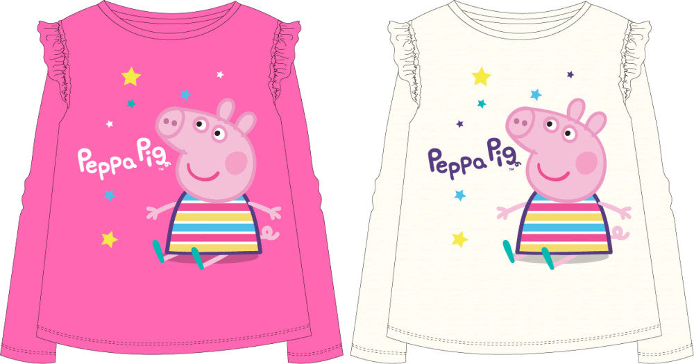 Peppa Pig bērnu krekls ar garām piedurknēm, topiņš 92-116 cm