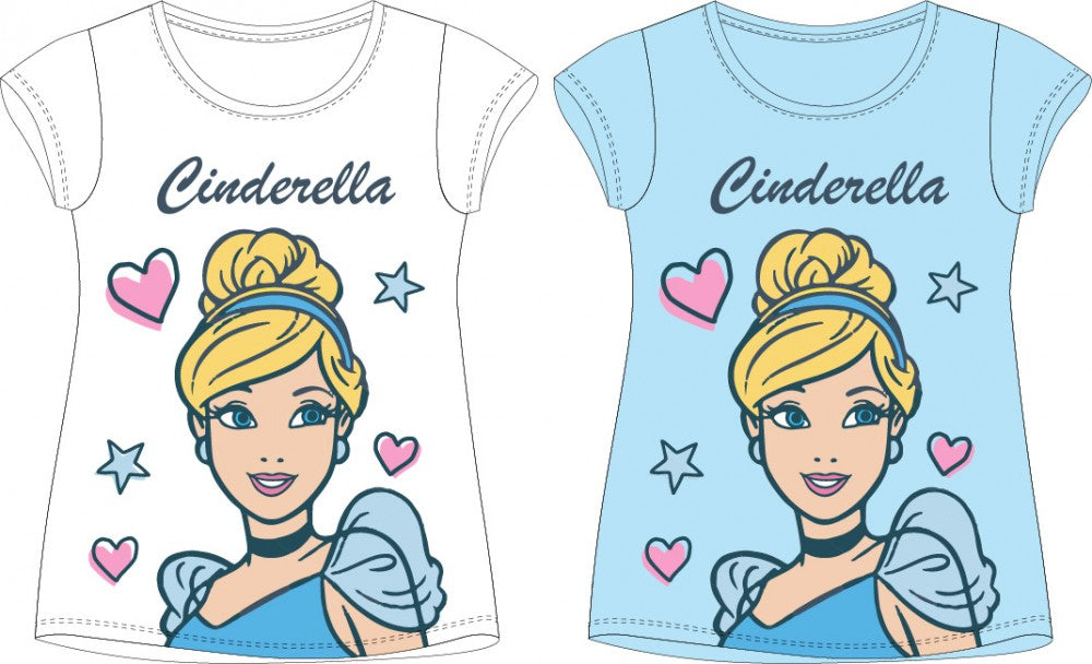 Disney Princess bērnu īsais T-krekls, topiņš 98-128 cm