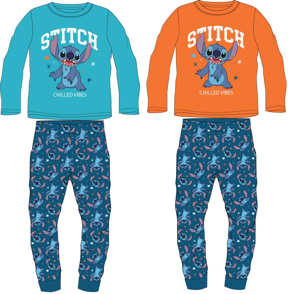 Disney Lilo un Stitch Chilled Vibes bērnu garā pidžama 104-134 cm