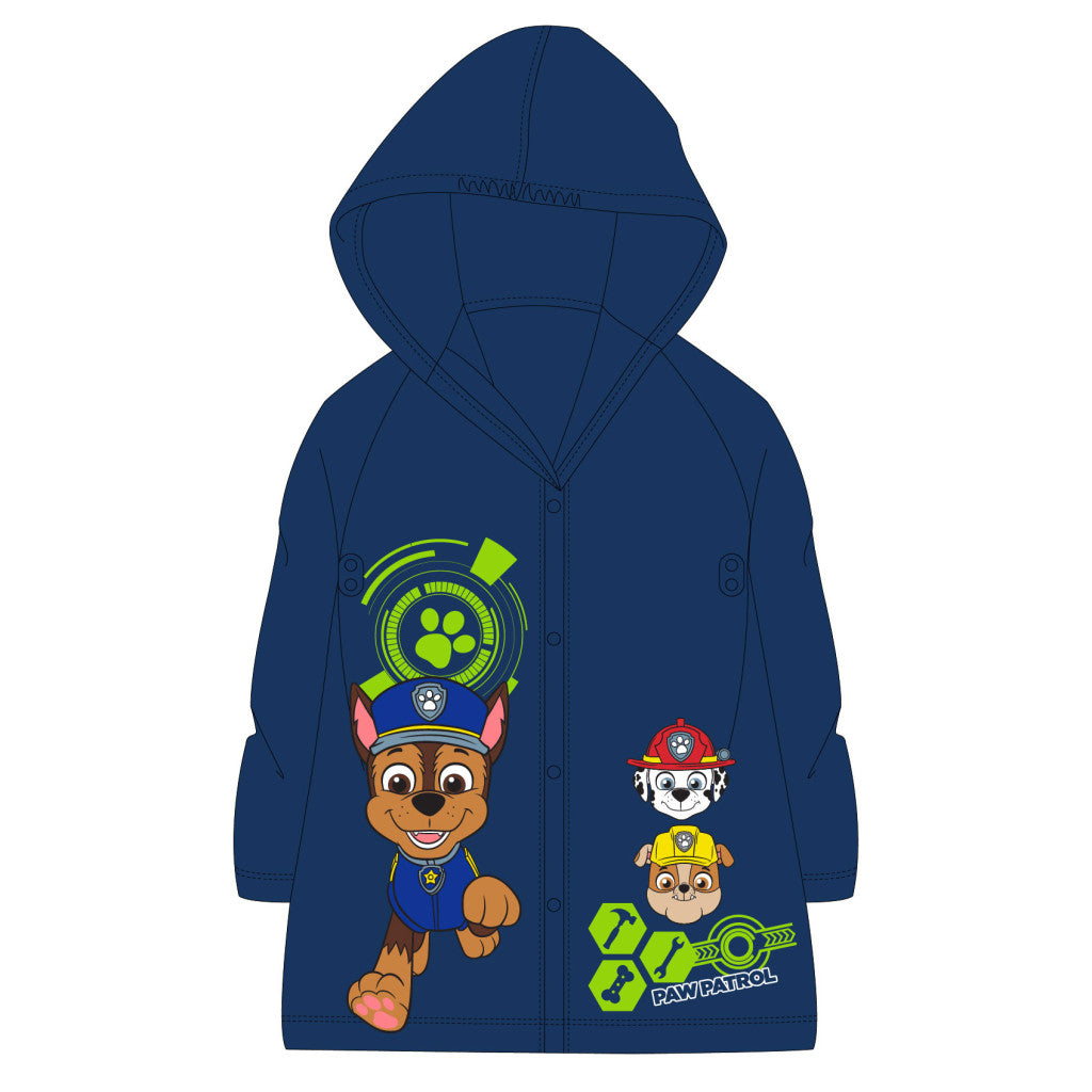 Ķepu patruļas lietusmētelis ar uzstādīšanas funkciju 98-128 cm