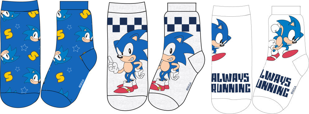 Sonic the Hedgehog Sonic the Hedgehog bērnu skriešanas zeķes 23-34