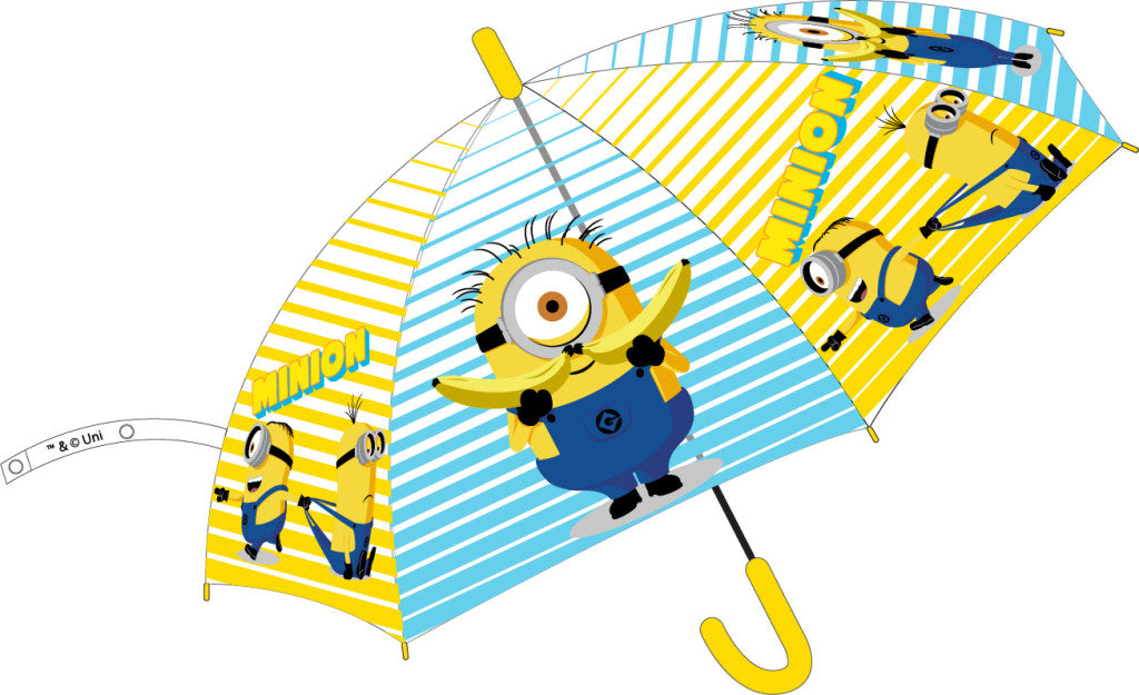 Minions bērnu pusautomātiskais lietussargs √ò68 cm