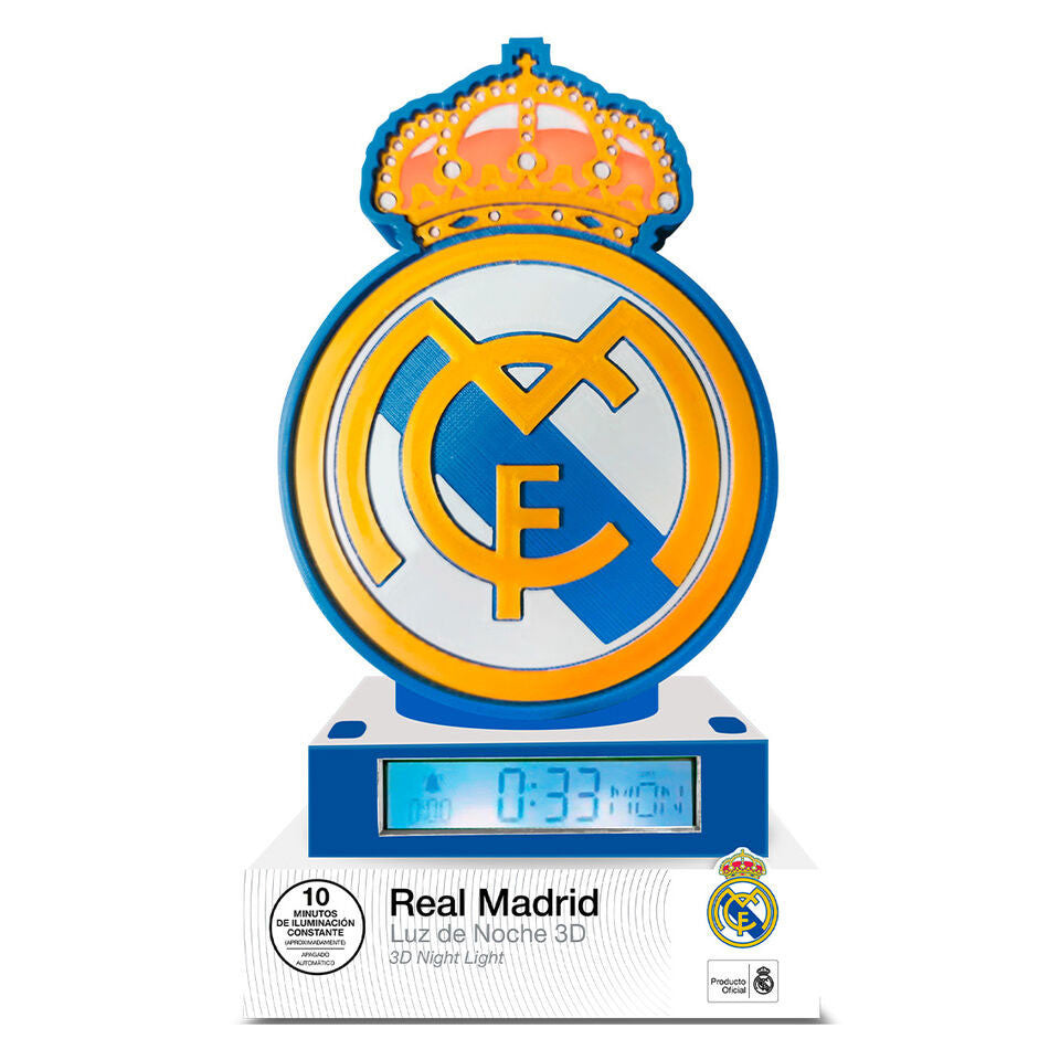 Real Madrid Hala 3D naktslampiņa un modinātājs