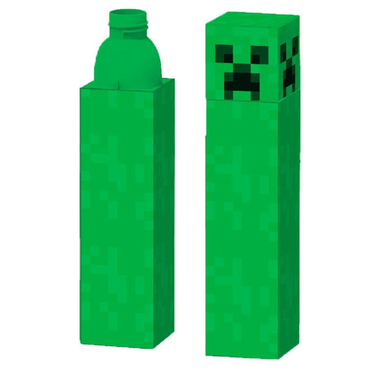 Minecraft Creeper plastmasas ūdens pudele, sporta pudele 650 ml