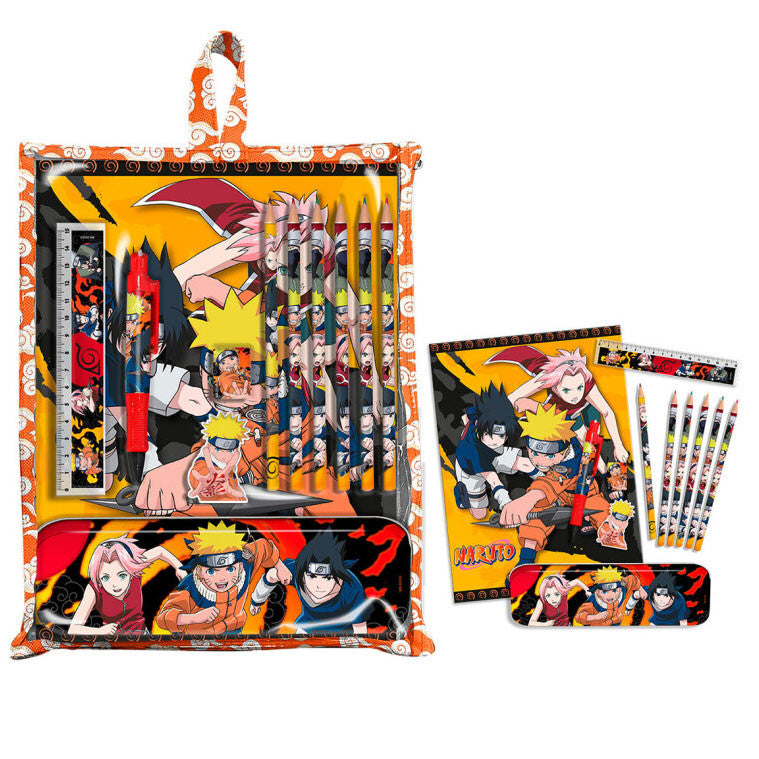 Naruto kancelejas preču komplekts ar turētāju