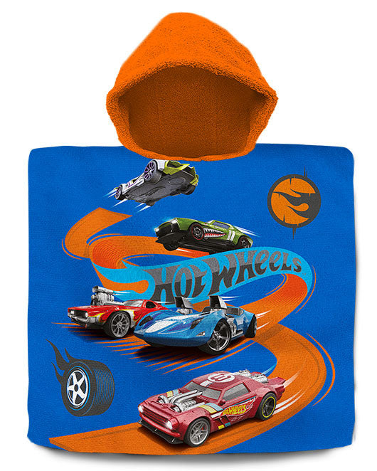 Hot Wheels Highway pludmales dvielis pončo 60x120 cm
