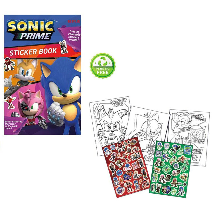 Sonic the Ezītis robota krāsojamā grāmata + uzlīmju komplekts