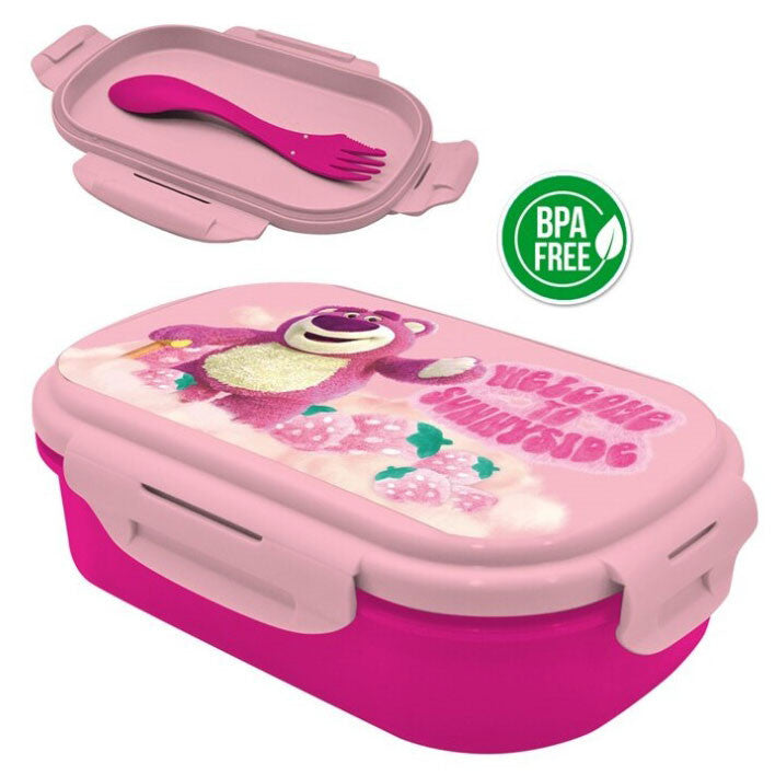 Disney Rotaļlietu stāsts Lotso sviestmaižu kaste + galda piederumu komplekts