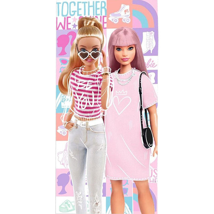 Barbie Together vannas dvielis, pludmales dvielis 70x140cm
