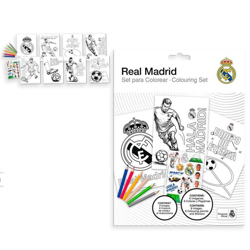 Real Madrid Hala krāsojamais komplekts ar uzlīmēm