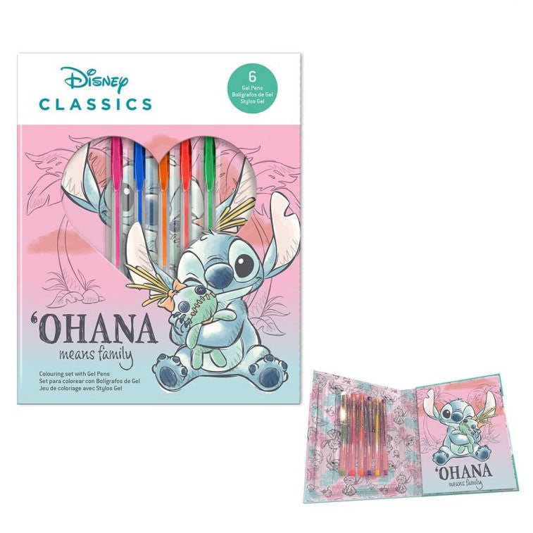 Disney Lilo un Stitch Nerātnā piezīmju grāmatiņa + gēla pildspalvas komplekts