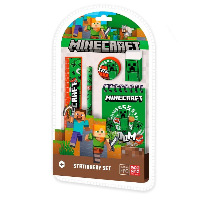 Minecraft Boom kancelejas piederumu komplekts 5 gab.