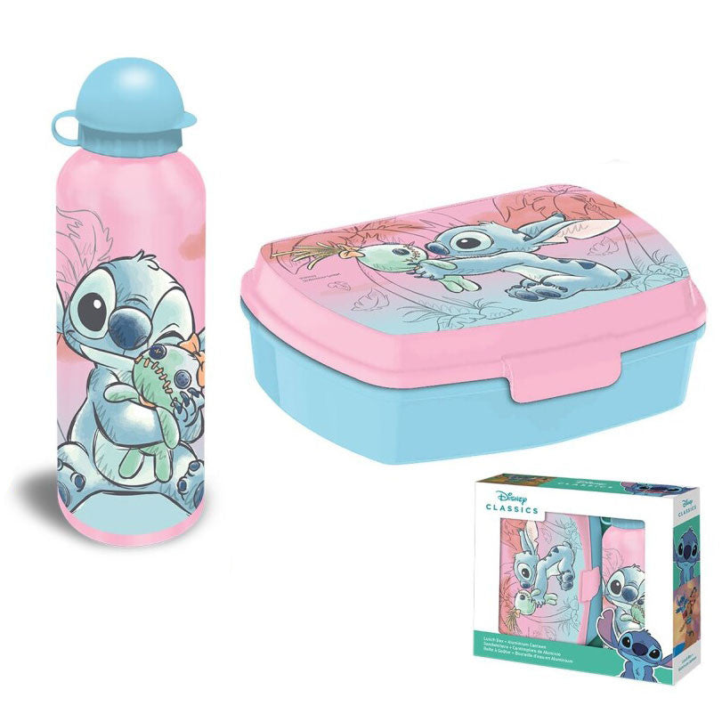 Disney Lilo un Stitch Nerātnā sviestmaižu kaste + alumīnija pudele komplekts