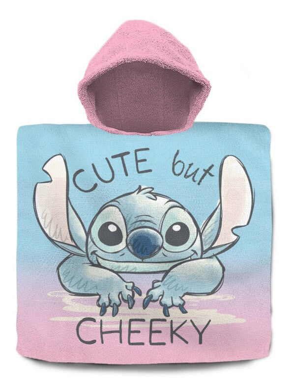 Disney Lilo un Stitch nerātnais pludmales dvielis pončo 60x120 cm