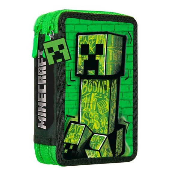 Minecraft Blocky Boom pildīts zīmuļu maciņš, 2 līmeņi