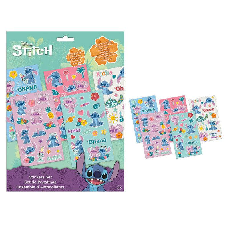 Disney Lilo un Stitch Ohana uzlīmju komplekts 5 lapas